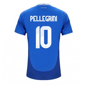 Italien Lorenzo Pellegrini #10 Hjemmebanetrøje EM 2024 Kort ærmer